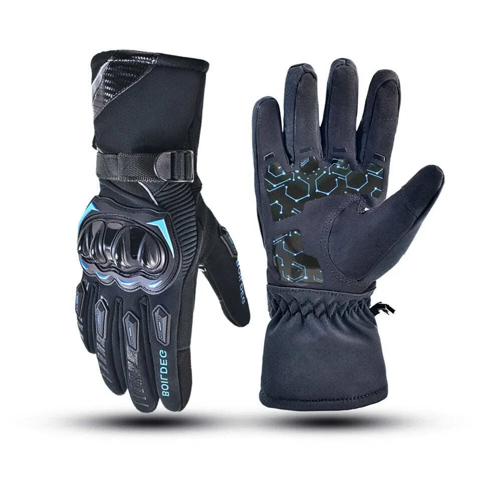 Carbon Fiber Motorcycle Gloves – Kevlar Stitch. ESA Padding & Touchscreen