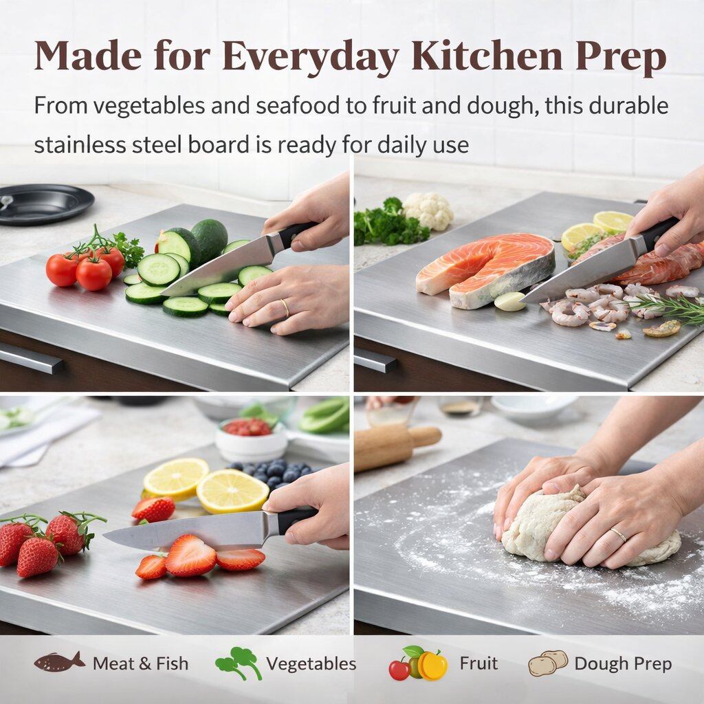 Stainless Steel Cutting Board– The Cleaner, Stronger Upgrade Your Kitchen Needs