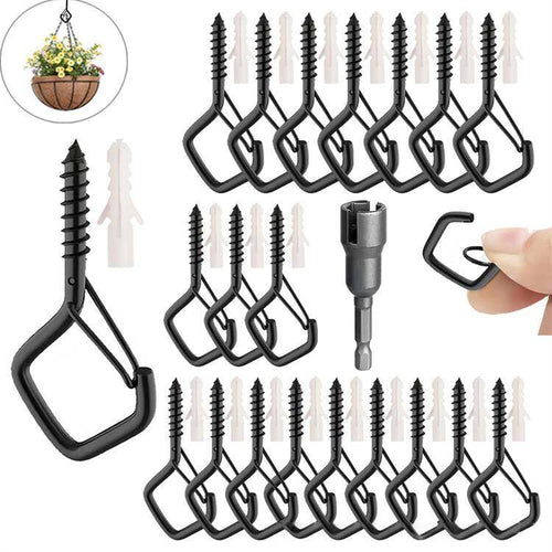 20 PCS Windproof & Rust-Resistant🔧Safety Screw Durable Metal Ceiling Hook