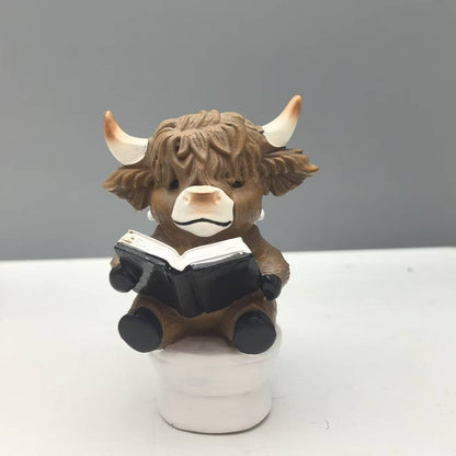 Cow Statue - Bathroom Theme Resin Sculpture | Resin Animal Figures