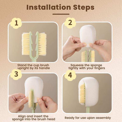 Multi-functional 5-in-1 Baby Bottle Cleaning Brush – For Cup Lid Cleaning & Home Kitchen Tasks