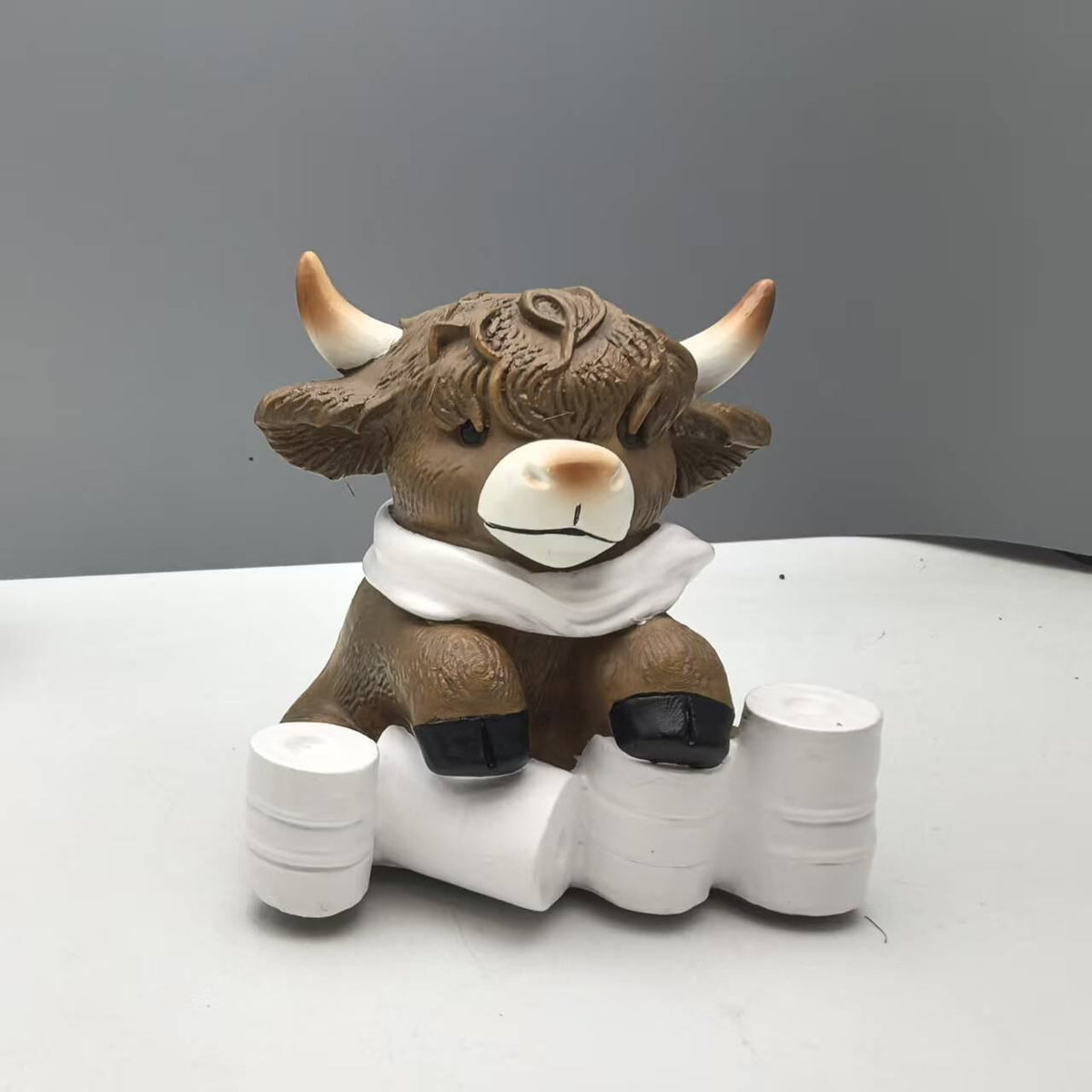 Cow Statue - Bathroom Theme Resin Sculpture | Resin Animal Figures