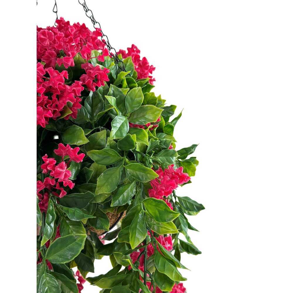 Faux Crepe Myrtle Hanging Baskets – 2 Pack Artificial Flower Decor for Outdoor & Indoor 🌸