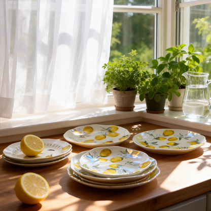 Healing Lemon Hand-Painted Ceramic Plate