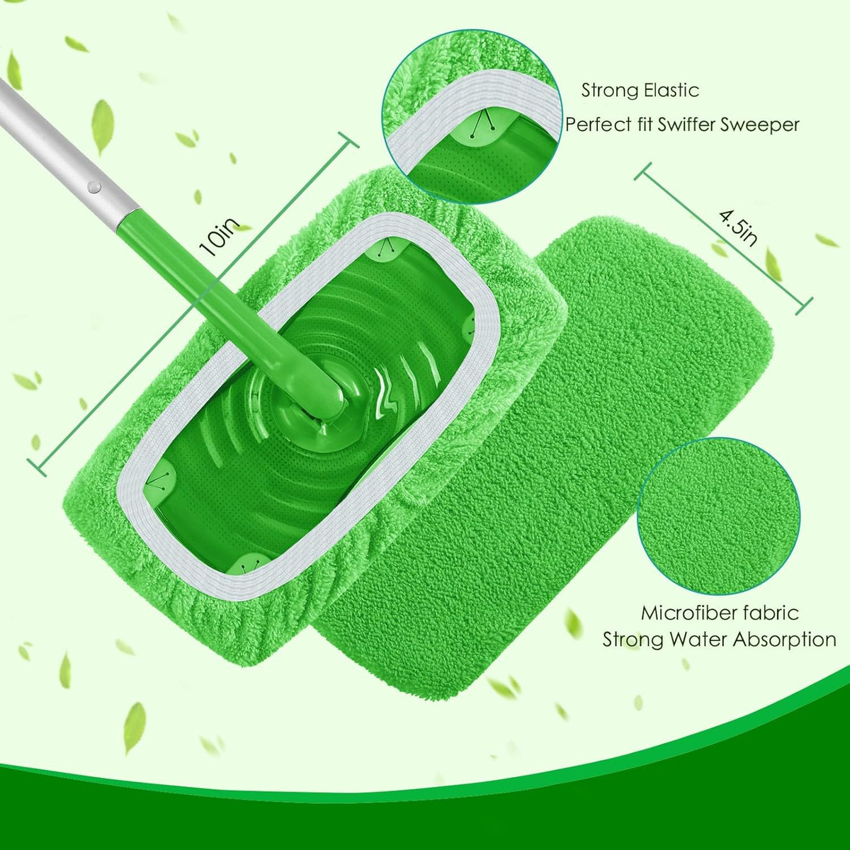 Household Tablet Mop Replacement Cloth Set Pad Accessories Washed for Reuse