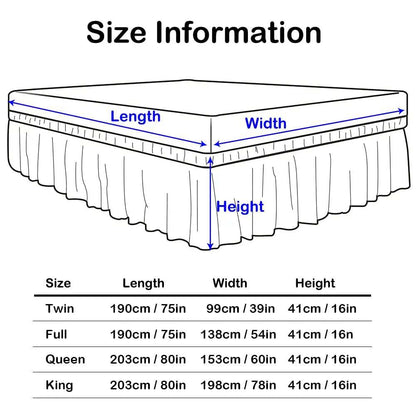 Adjustable Elastic Belt Drop Bed Skirt