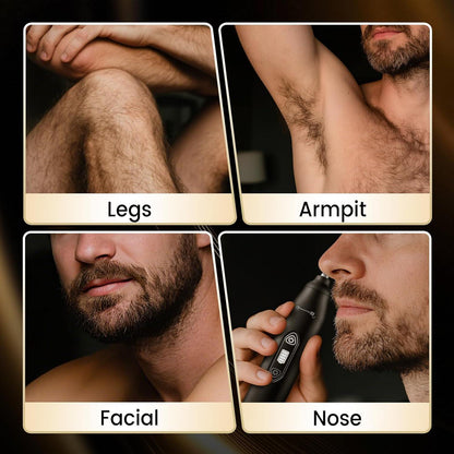 Electric Groin Hair Trimmer .Nose Hair Trimmer. Dual Heads Waterproof Ball Pubic Shaver for Male and Female.Wet/Dry Body Razor