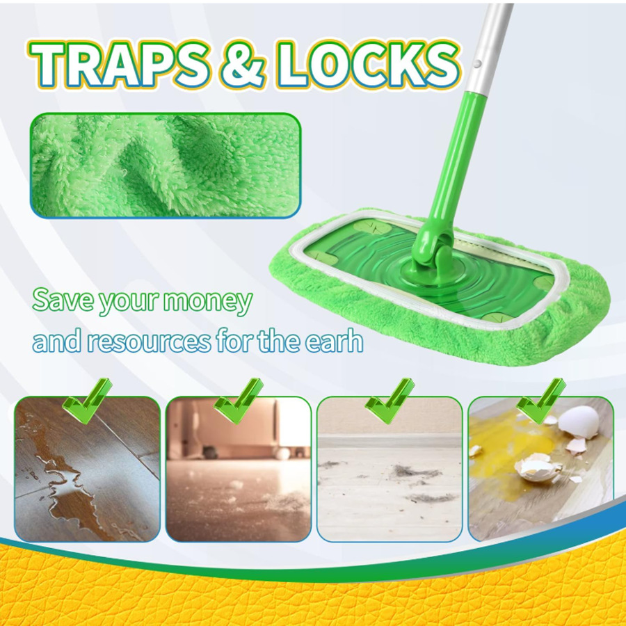 Household Tablet Mop Replacement Cloth Set Pad Accessories Washed for Reuse