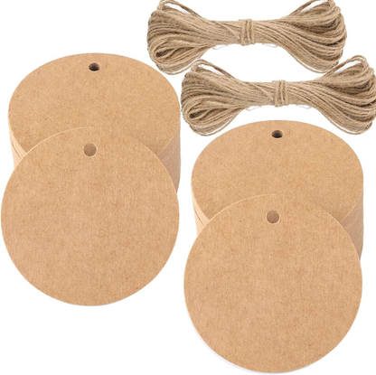 Kraft paper tag blank round paper card halloween christmas thanksgiving black card white card handmade label