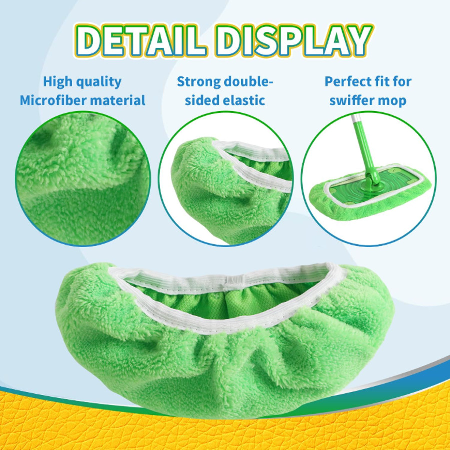 Household Tablet Mop Replacement Cloth Set Pad Accessories Washed for Reuse