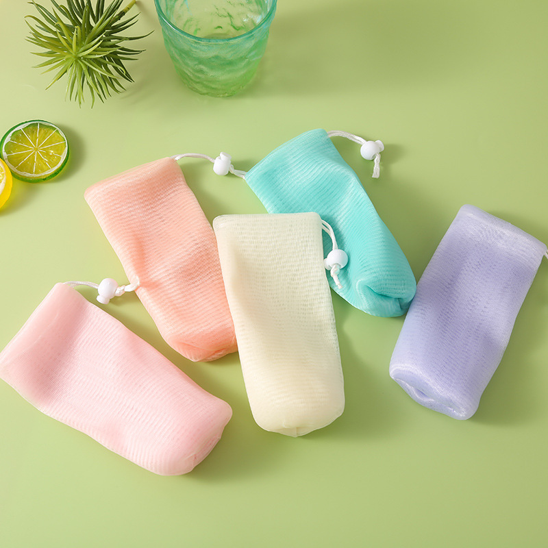 Multi-layer super soft foaming net facial cleanser foaming net soap bag foaming net bath scrub Cleansing Foaming Net Wholesale