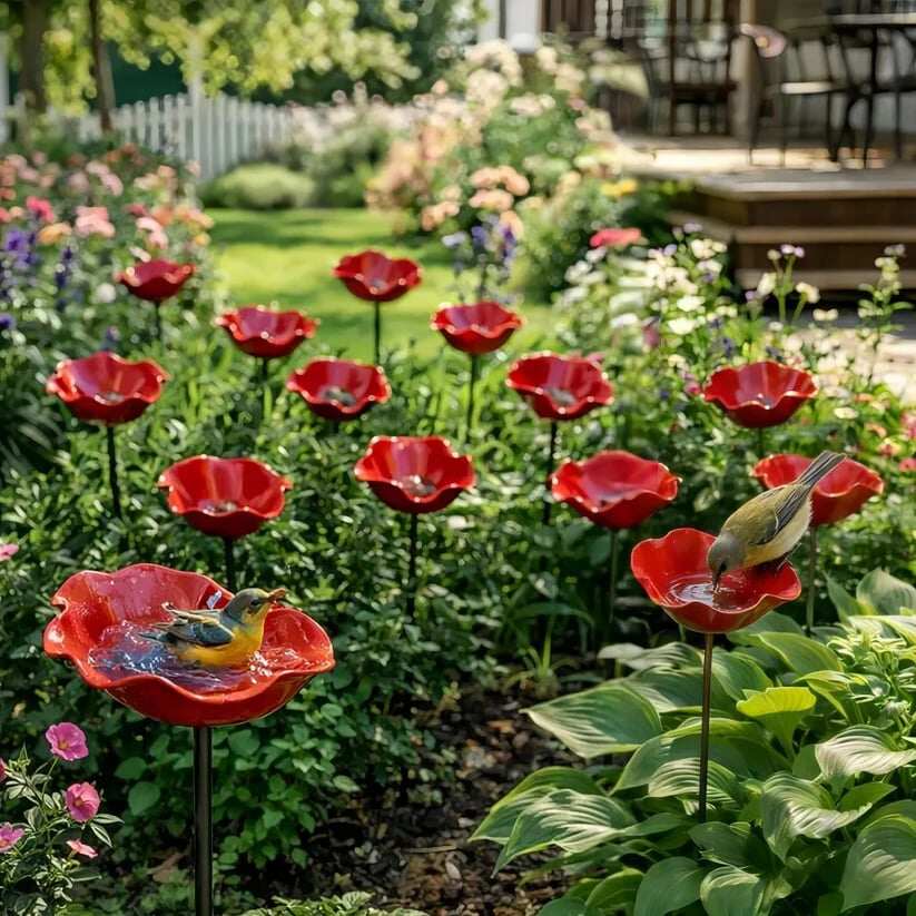 Everlasting Garden Blooms - Handmade  Metal Flower Garden Stake