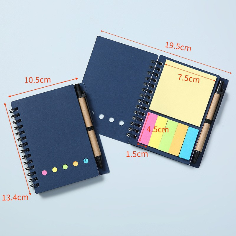 Coil Notebook Advertising Business Kraft Paper Sticky Note Index Sticker Combination Creative Note Pad