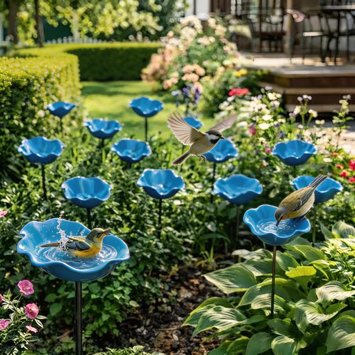 Everlasting Garden Blooms - Handmade  Metal Flower Garden Stake