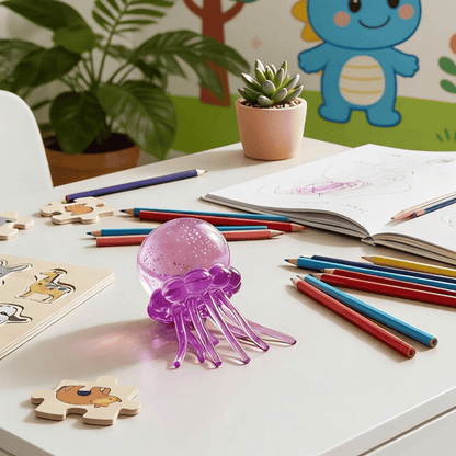 Cute Glitter Jellyfish Squishy - Basket Stuffer for Kids🎁