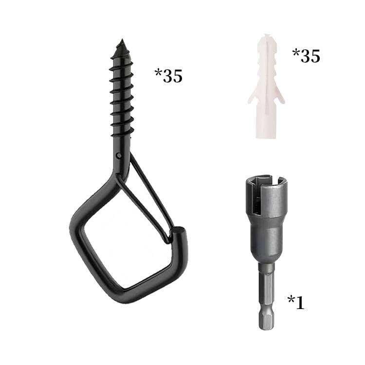 20 PCS Windproof & Rust-Resistant🔧Safety Screw Durable Metal Ceiling Hook