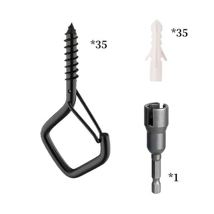 20 PCS Windproof & Rust-Resistant🔧Safety Screw Durable Metal Ceiling Hook