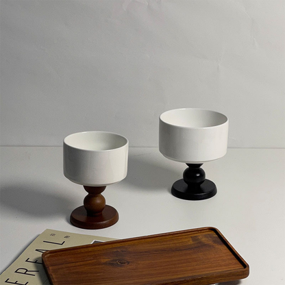 Vintage ceramic stemmed glass