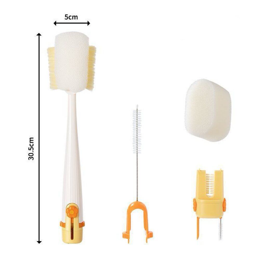 Multi-functional 5-in-1 Baby Bottle Cleaning Brush – For Cup Lid Cleaning & Home Kitchen Tasks