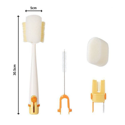 Multi-functional 5-in-1 Baby Bottle Cleaning Brush – For Cup Lid Cleaning & Home Kitchen Tasks