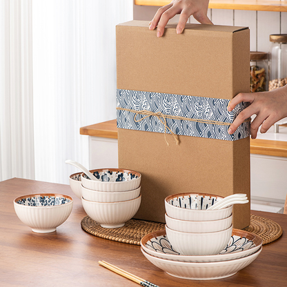 Creative Ceramic Leather Box Dinnerware Set