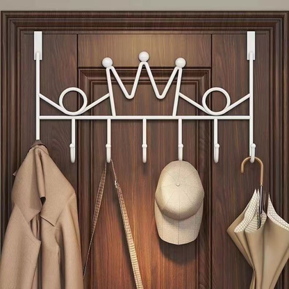 Hook with Strong Adhesive for Wall-Mounted Bathroom Clothes Rack, No-Drill Adhesive Hook for Behind Toilet or Bathroom Door