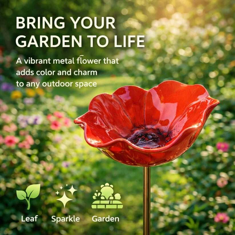 Everlasting Garden Blooms - Handmade  Metal Flower Garden Stake
