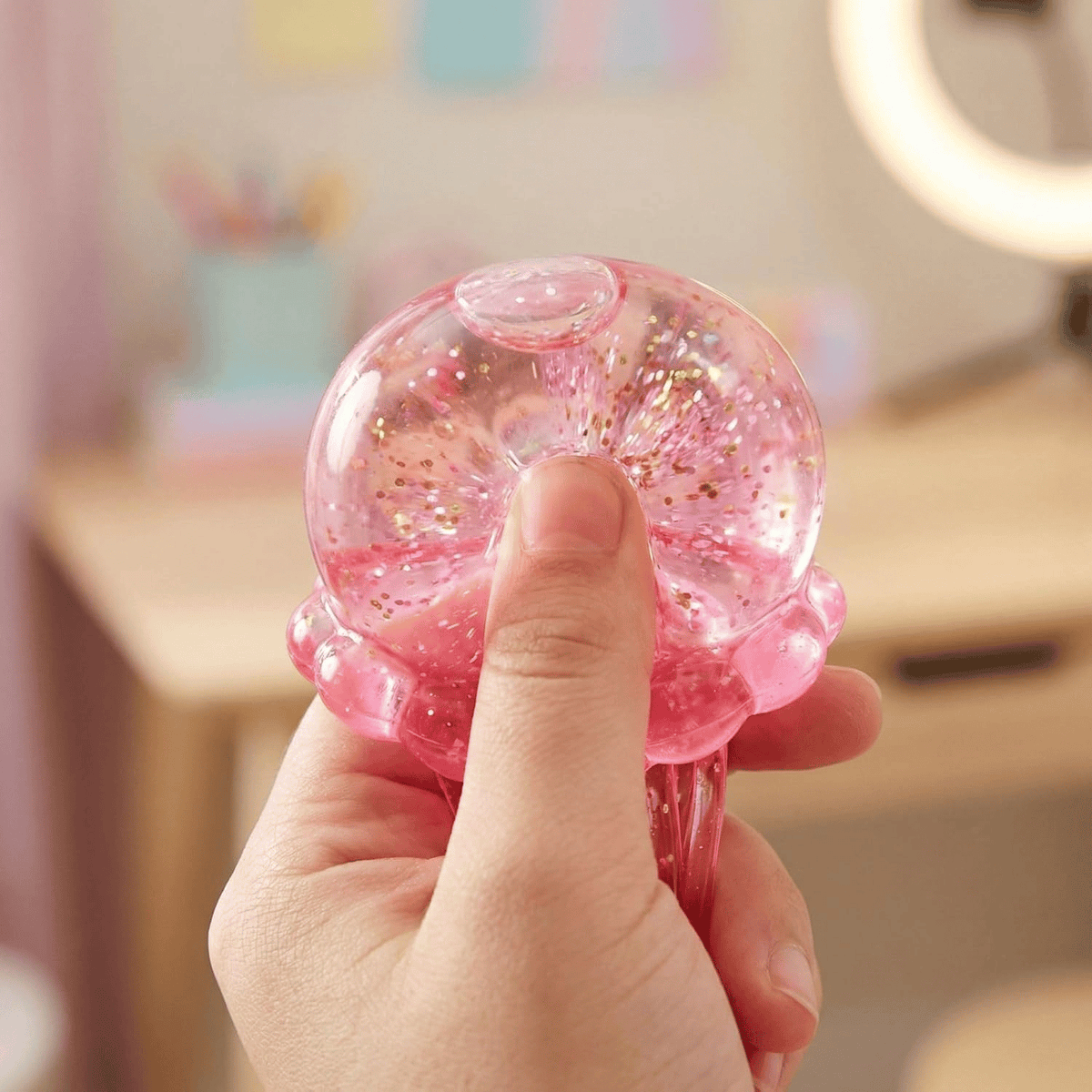 Cute Glitter Jellyfish Squishy - Basket Stuffer for Kids🎁