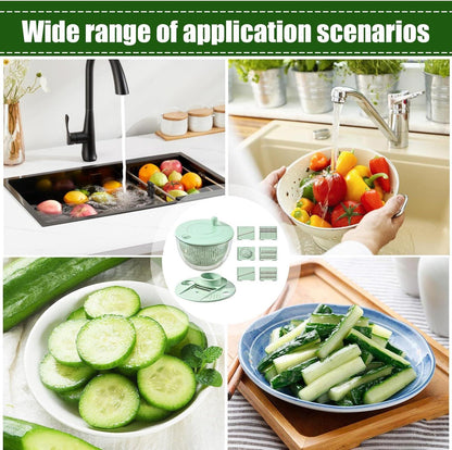 Large Capacity Multi-Function Salad Spinner