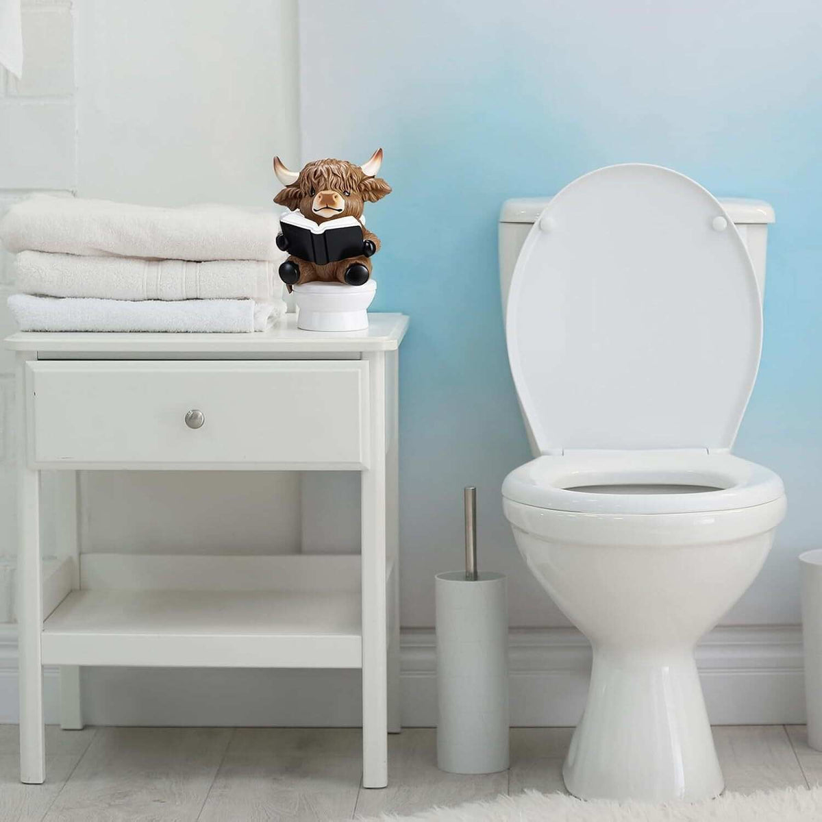 Cow Statue - Bathroom Theme Resin Sculpture | Resin Animal Figures