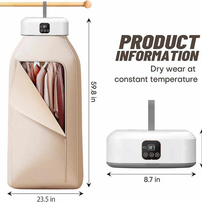 Portable Foldable Clothes Dryer with Remote Control