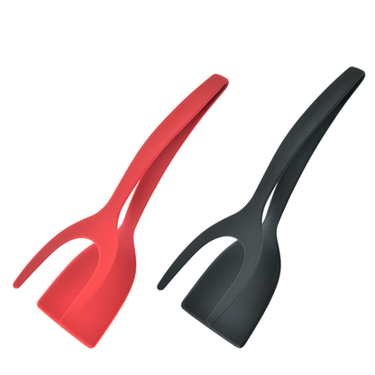 2-in-1 spatula for frying fish, eggs, and pancakes; Nylon spatula for flipping eggs while frying bread, steak, and pancakes.
