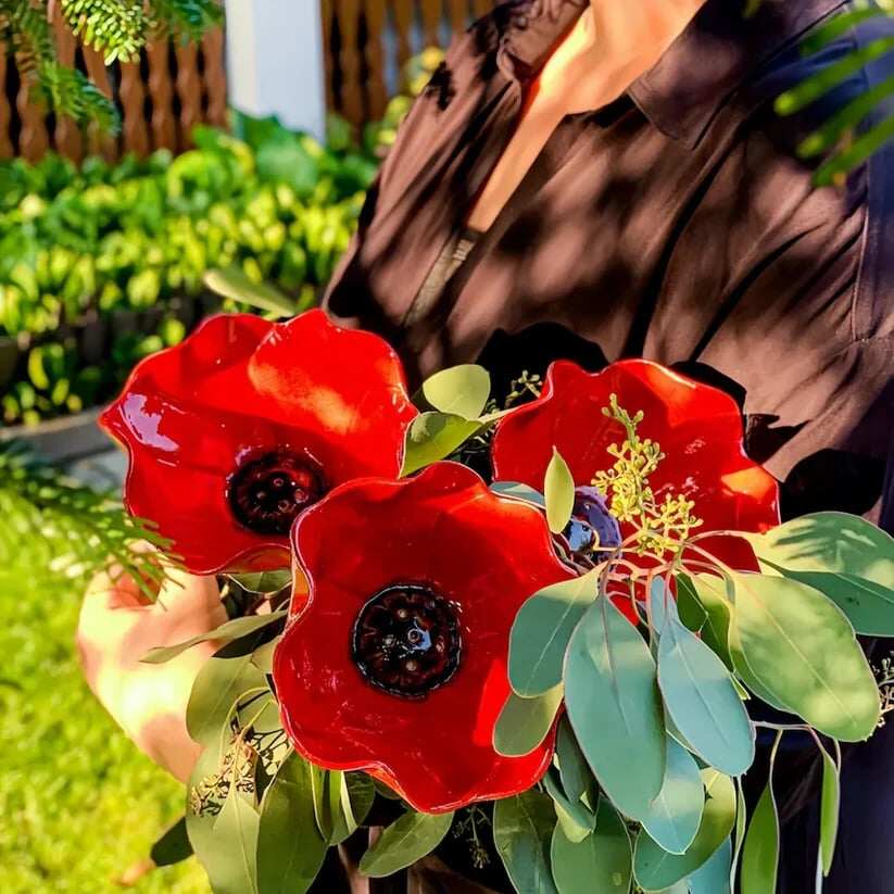 Everlasting Garden Blooms - Handmade  Metal Flower Garden Stake