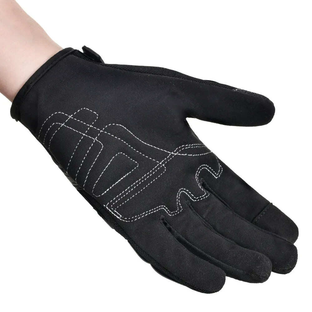 Carbon Fiber Motorcycle Gloves – Kevlar Stitch. ESA Padding & Touchscreen