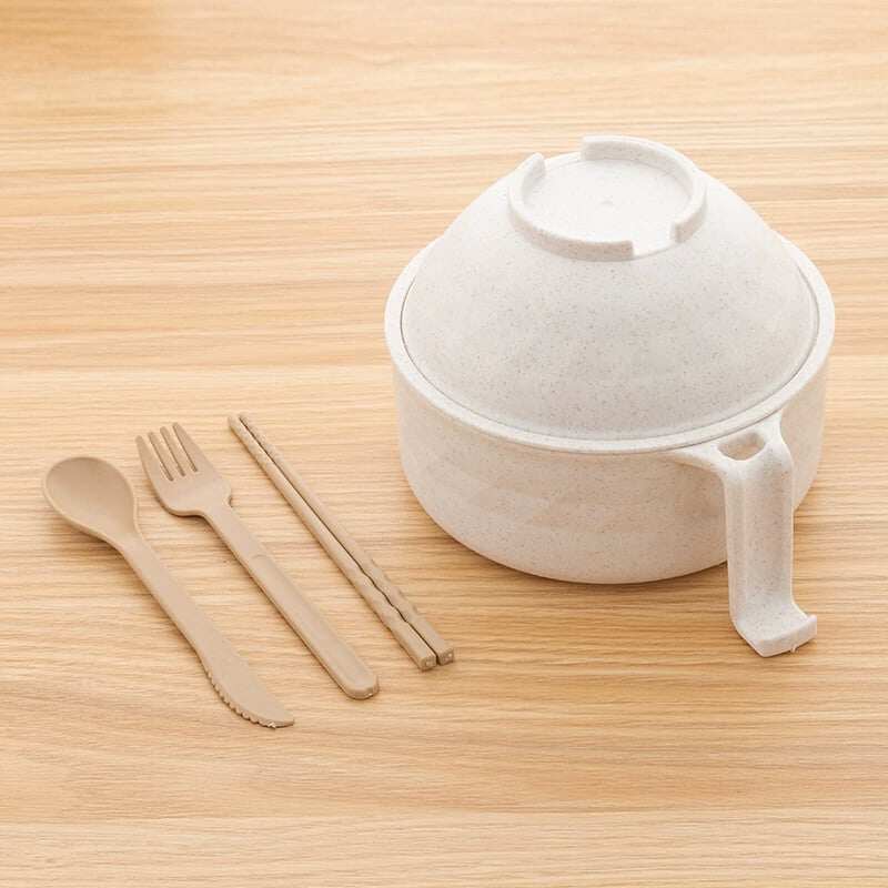 Microwave Lamian Noodles Pot Set 🍜 | With Handle, Spoon, Chopsticks, Fork | Perfect for Dorms, Apartments & Gifts 🎁