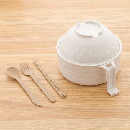 Microwave Lamian Noodles Pot Set 🍜 | With Handle, Spoon, Chopsticks, Fork | Perfect for Dorms, Apartments & Gifts 🎁