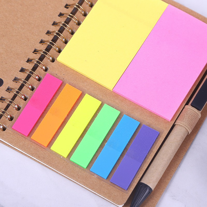 Coil Notebook Advertising Business Kraft Paper Sticky Note Index Sticker Combination Creative Note Pad