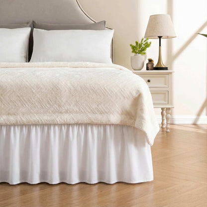 Adjustable Elastic Belt Drop Bed Skirt