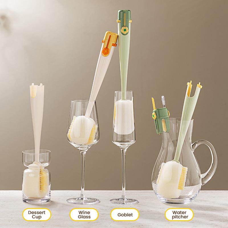 Multi-functional 5-in-1 Baby Bottle Cleaning Brush – For Cup Lid Cleaning & Home Kitchen Tasks