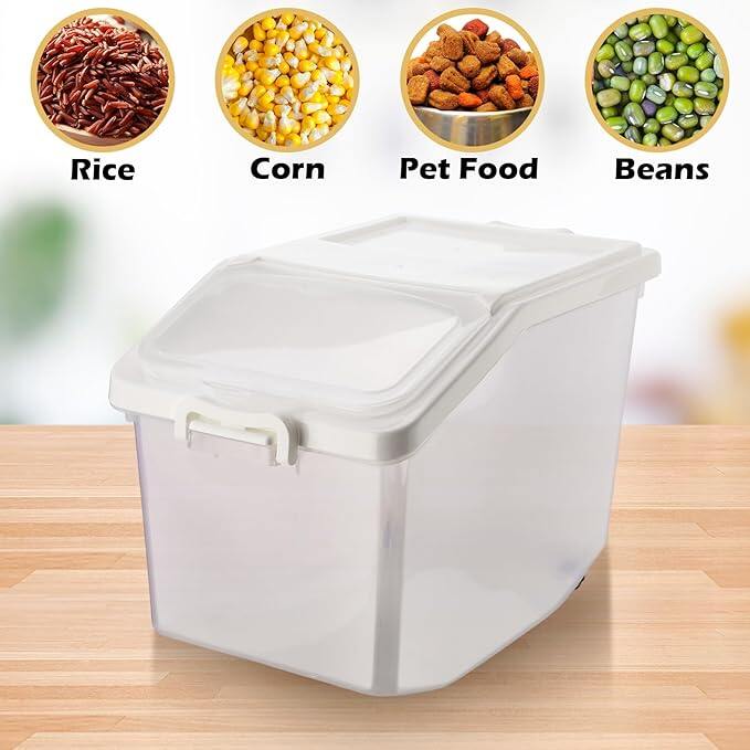 4 Pcs Rice Storage Container 27.5 lb Airtight Flour Container