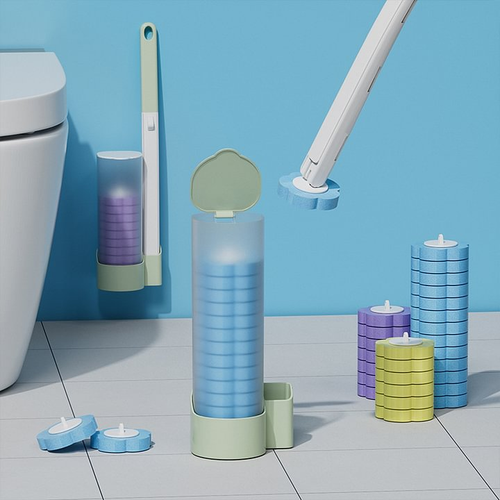 Disposable toilet brush toilet wall hanging toilet brush disposable replacement head no dead angle cleaning brush set