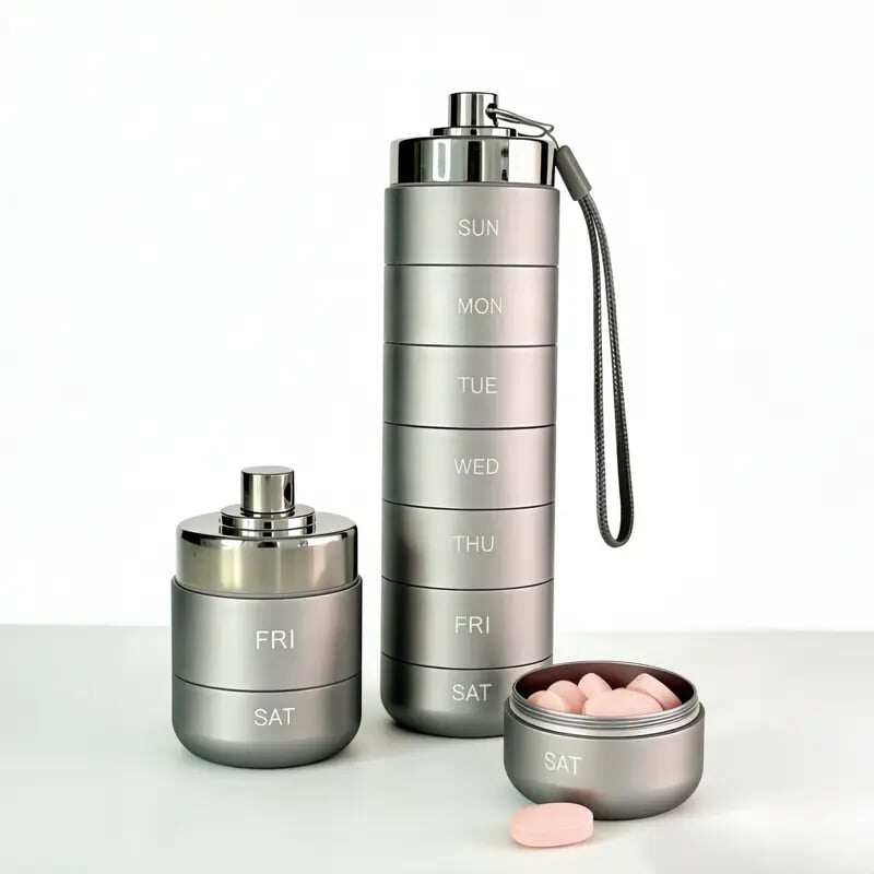 Metal Travel Pill Organizer