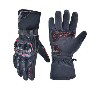 Carbon Fiber Motorcycle Gloves – Kevlar Stitch. ESA Padding & Touchscreen