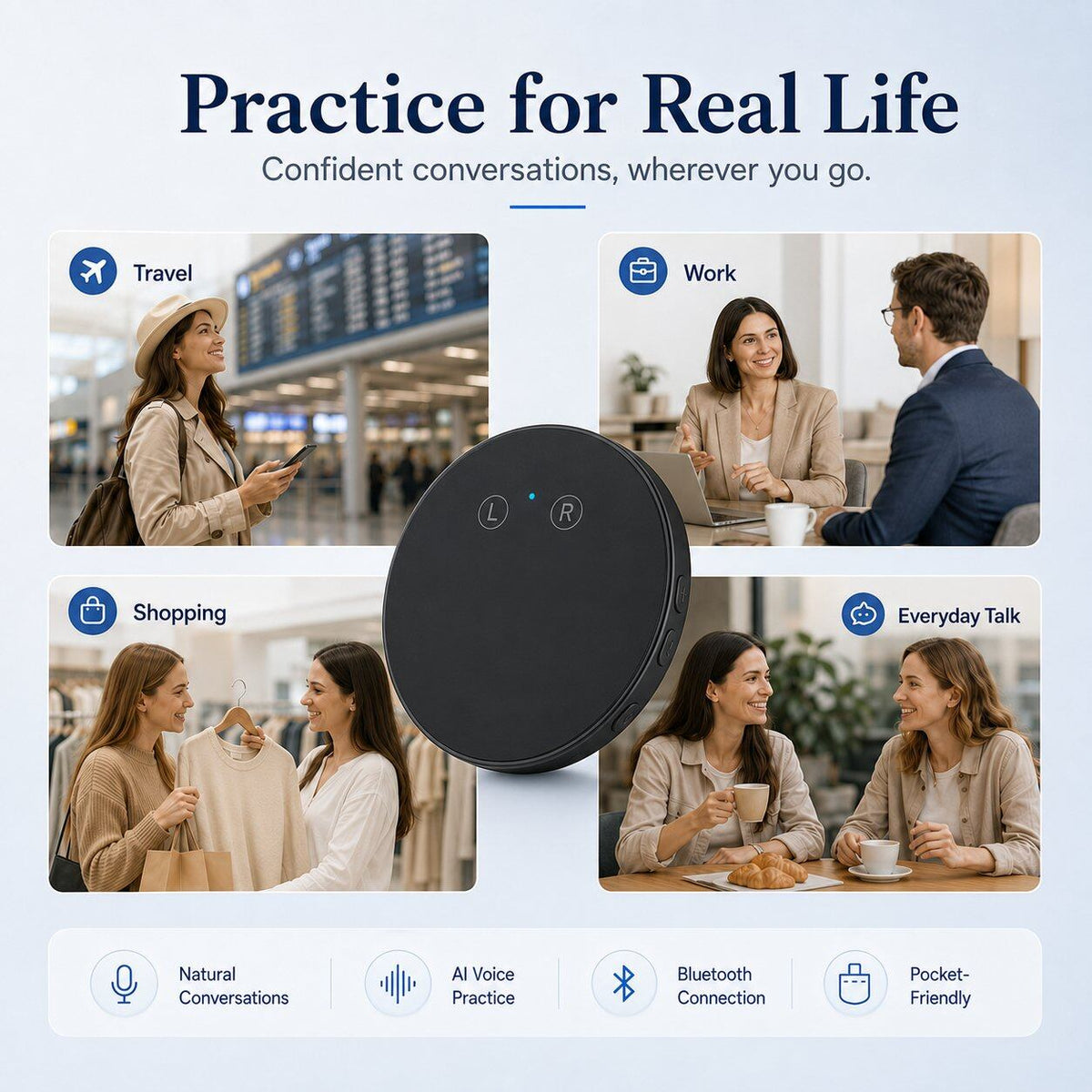 🌍HOT SALE 🎙️AI Real-Time Language Practice Companion – Supports 108 Languages