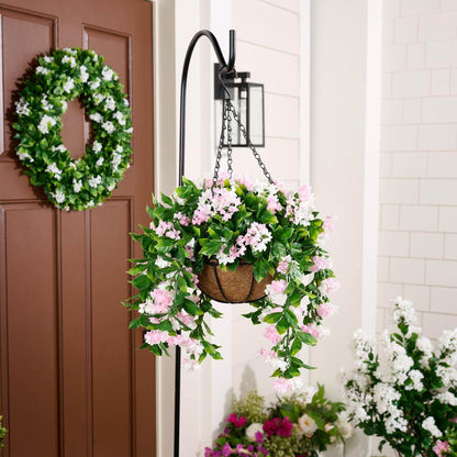Faux Crepe Myrtle Hanging Baskets – 2 Pack Artificial Flower Decor for Outdoor & Indoor 🌸