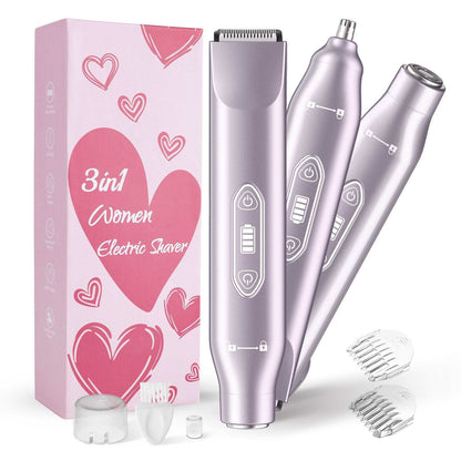 Electric Groin Hair Trimmer .Nose Hair Trimmer. Dual Heads Waterproof Ball Pubic Shaver for Male and Female.Wet/Dry Body Razor