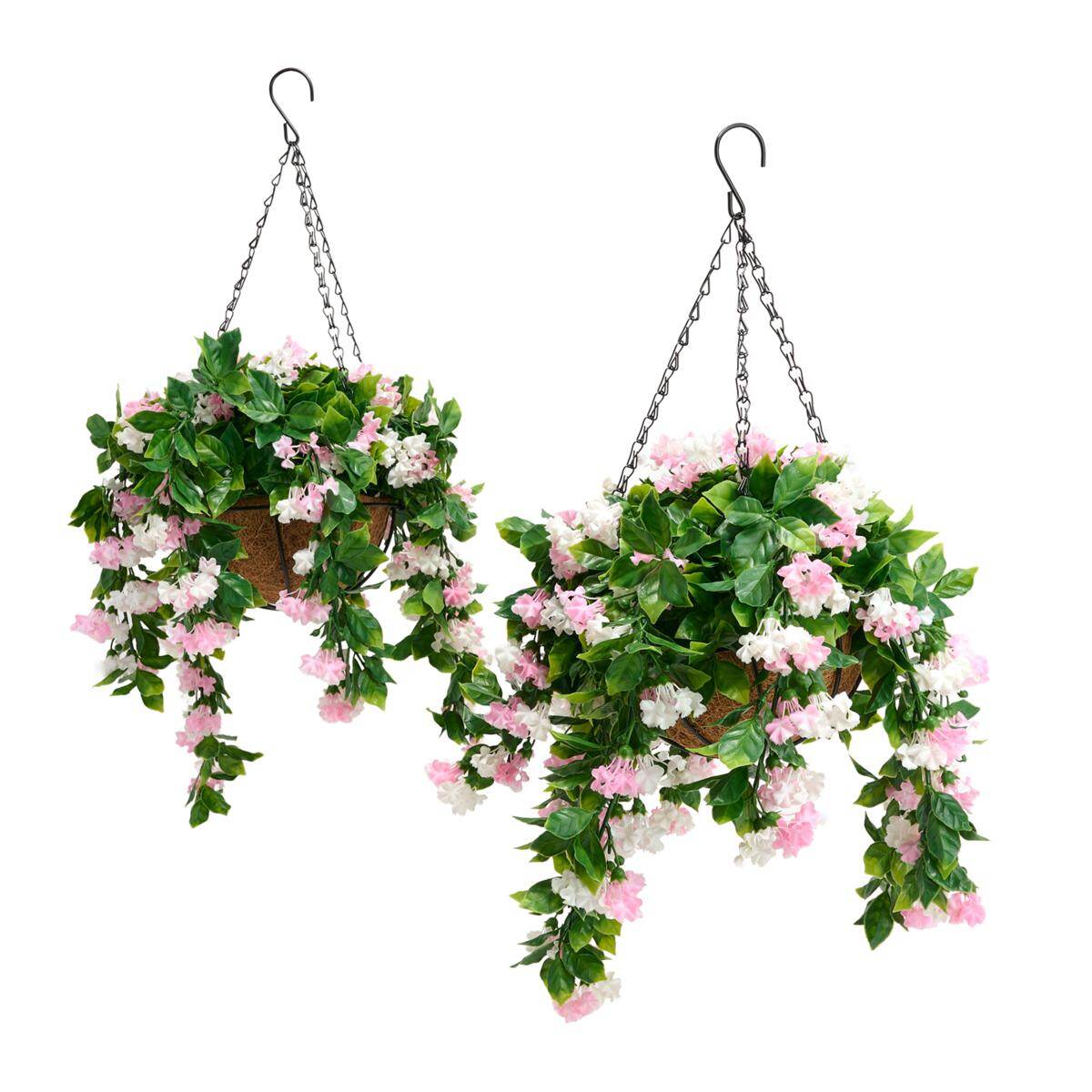 Faux Crepe Myrtle Hanging Baskets – 2 Pack Artificial Flower Decor for Outdoor & Indoor 🌸