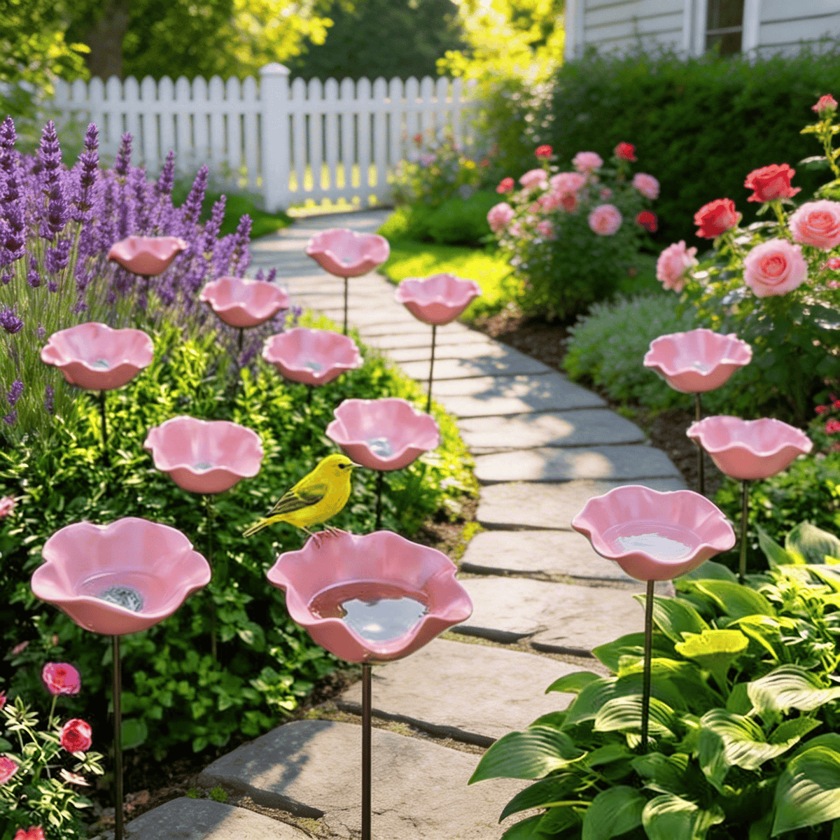 Everlasting Garden Blooms - Handmade  Metal Flower Garden Stake