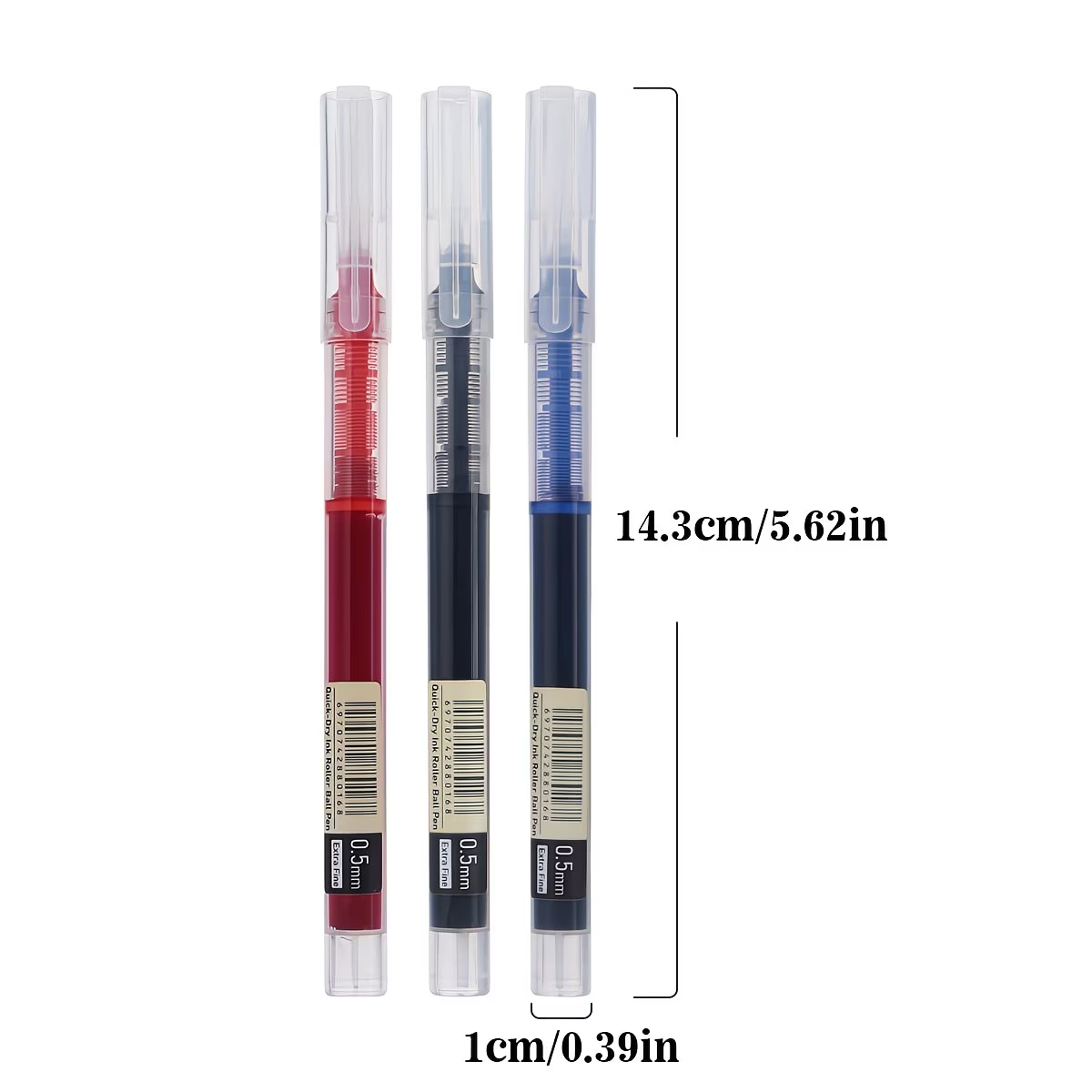 30pcs/10pcs Direct Liquid Quick Drying Ballpoint Pen, 0.5Mm Black, Blue, Red. Brush Questions to Write Homework Gel Pen, School Office Writing Stationery Gel Pen, A Good Pen to Write