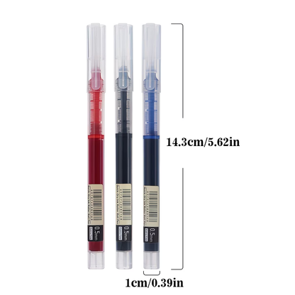 30pcs/10pcs Direct Liquid Quick Drying Ballpoint Pen, 0.5Mm Black, Blue, Red. Brush Questions to Write Homework Gel Pen, School Office Writing Stationery Gel Pen, A Good Pen to Write